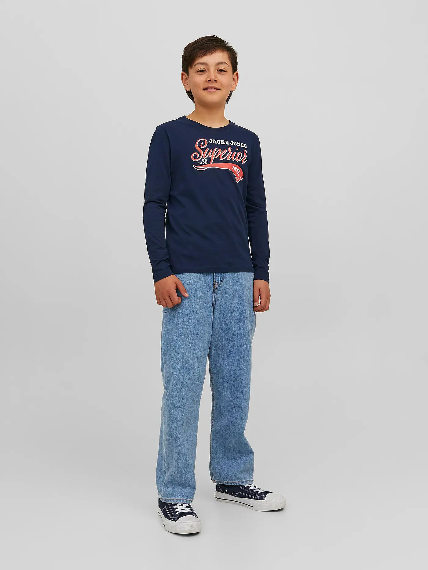 JACK & JONES | Jungen Langarmshirt JJELOGO | dunkelblau